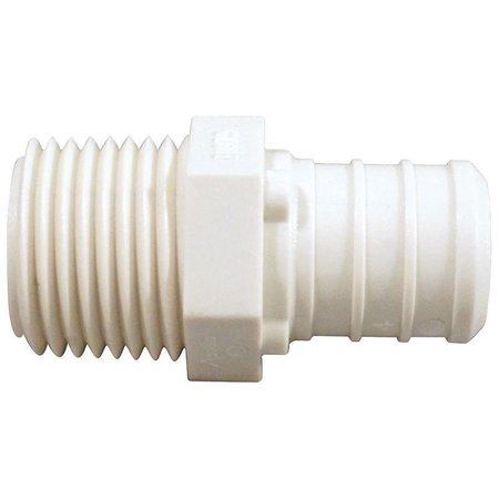 APOLLO Valves ApolloPEX Series Pipe Adapter, 34 x 12 in, Barb x MPT, Poly Alloy, 200 psi Pressure PXPAM34125PK